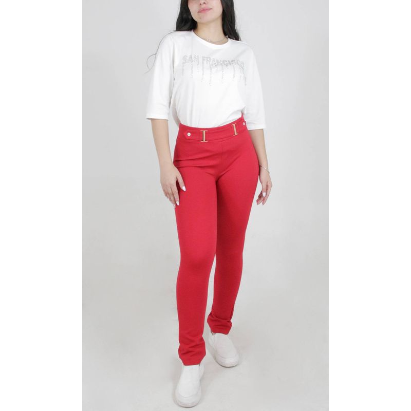 L Y H - Leggins Para Mujer Rojo Marca L&H