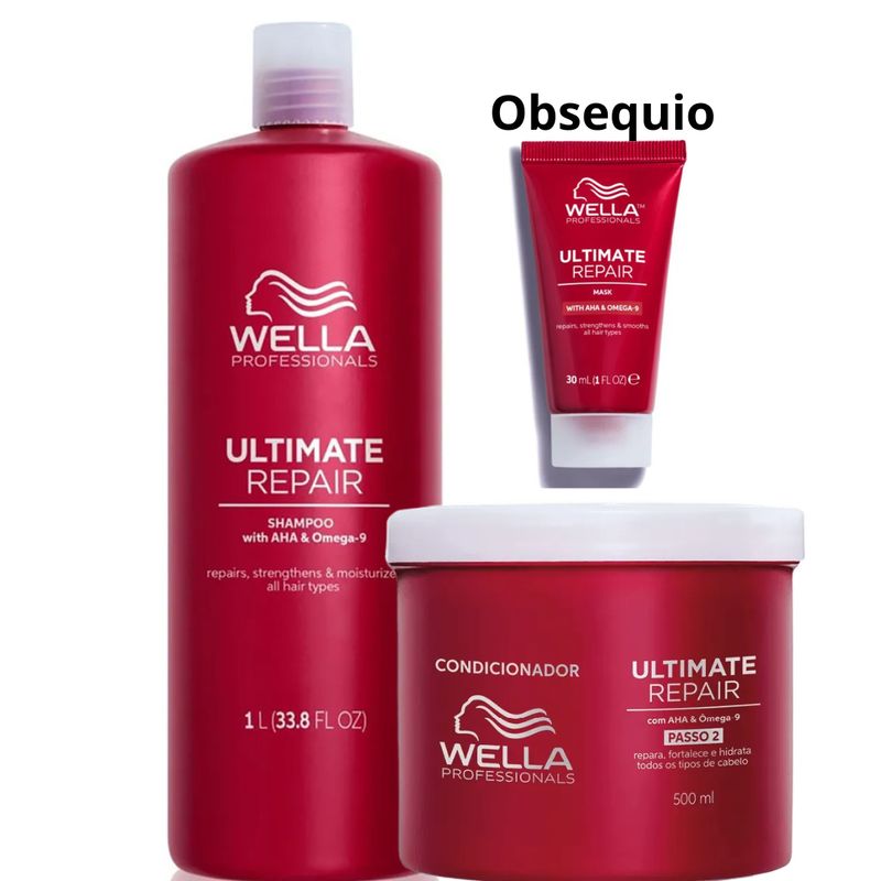 WELLA - Kit Wella Ultimate Repair Shampoo + Acondicionador