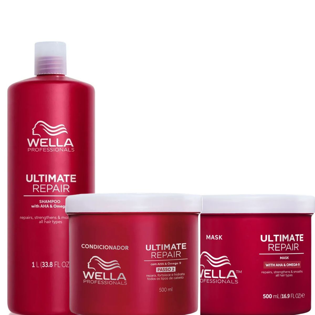 WELLA - Kit Wella Ultimate Repair Shampoo + Acondicionador + Mascarill