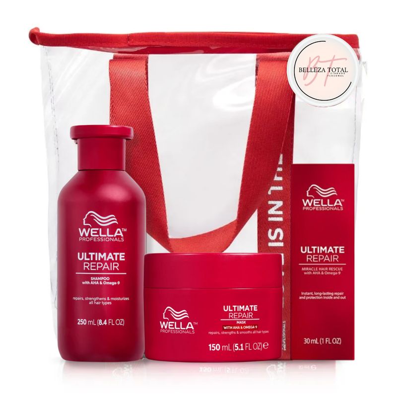 WELLA - Kit Wella Ultimate Repair Shampoo + Mascarilla + Miracle