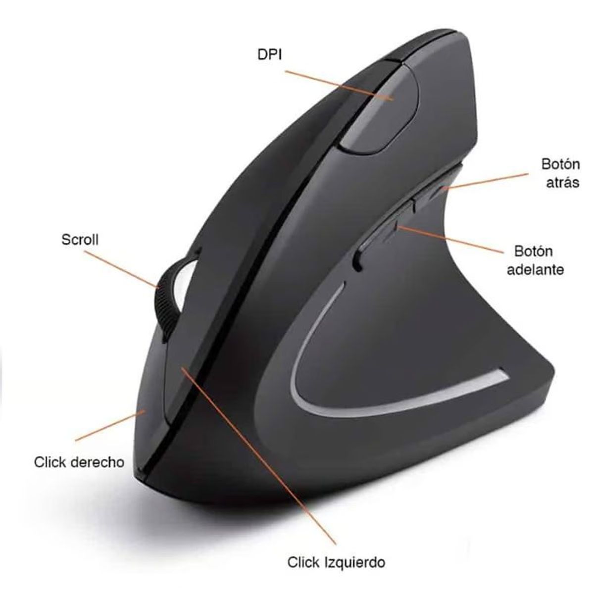 GENERICO - Mouse Ergonómico Vertical Inalámbrico D5 3.0 Usb 3600 Dpi