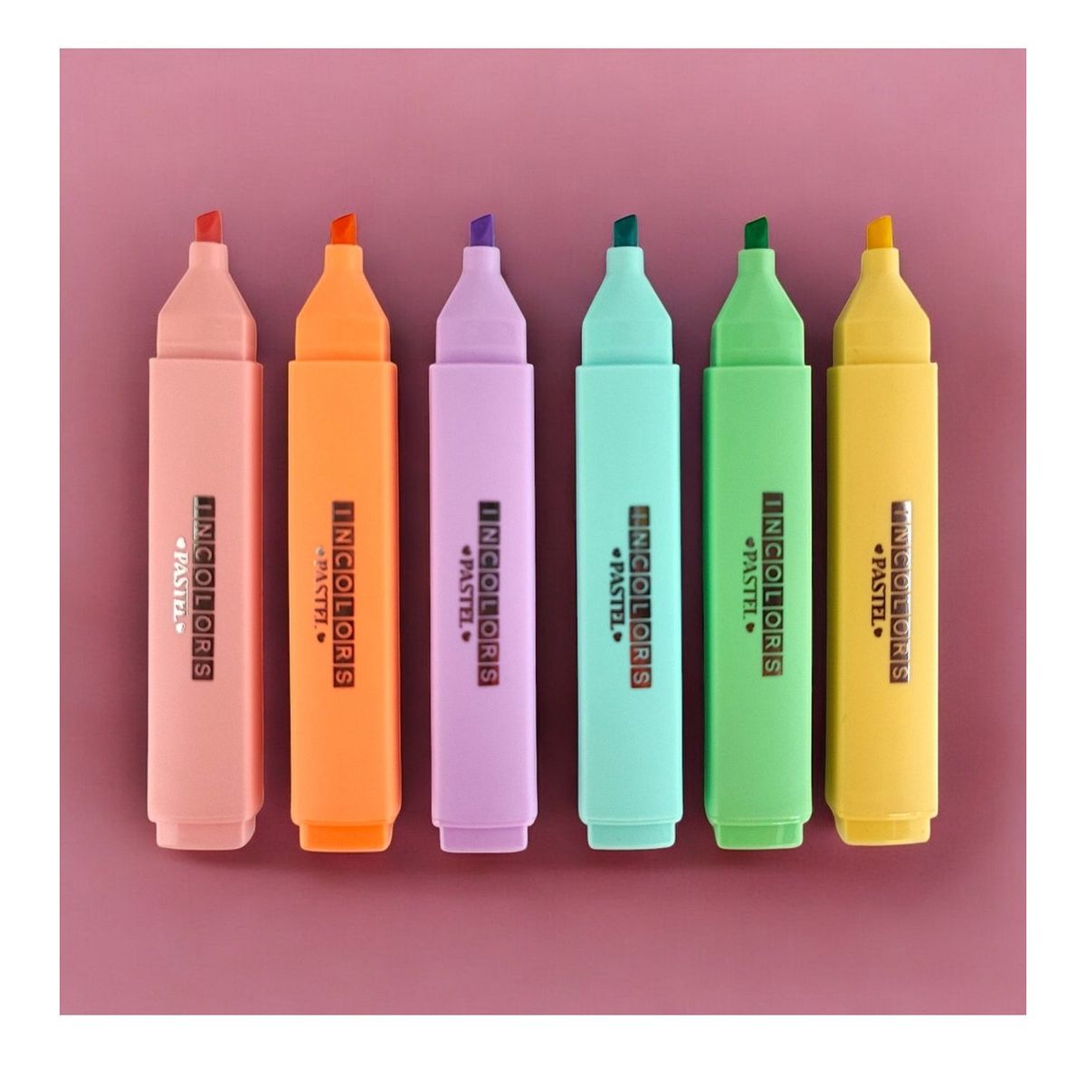 SCRIBE - Resaltador Scribe Incolors Tonos Pastel Caja X 6 Colores