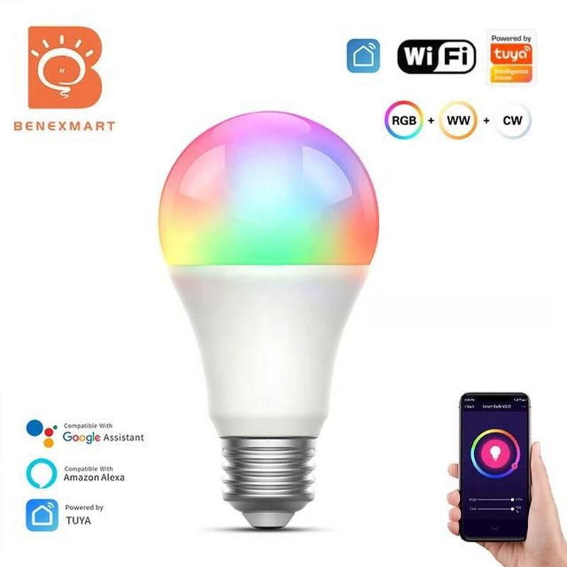 AMERICAN GENERICS - Bombillo Led Rgb Inteligente Compatible Con Alexa Y Google