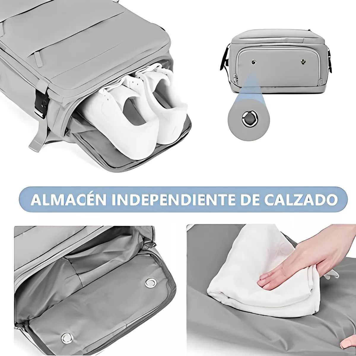 MILOPTS - Mochila Maleta con Compartimento para Zapatos Multifuncional