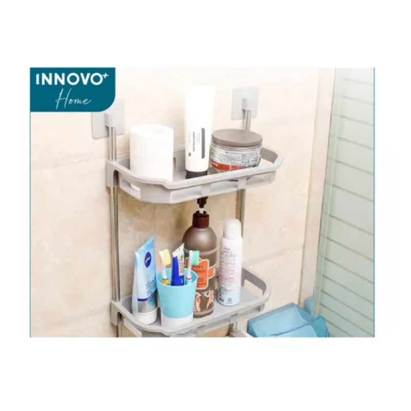 INNOVA - Organizador De Baño Cocina 2 Niveles Basic Innovo Home Blanco Armable