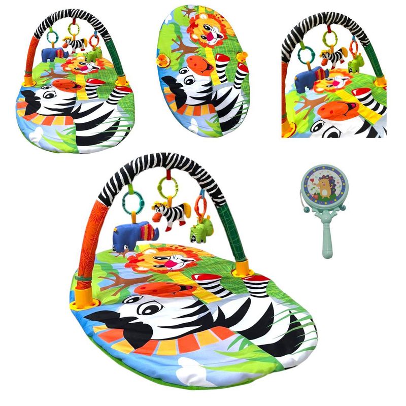 BRITOCHET - Gimnasio para Bebé Acolchada REF 668-35 Blanco Cebrita