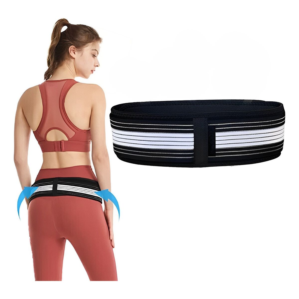 MILOPTS - Cinturón Ciática para el Dolor de Espalda Pelvis Cadera Lumbar 120cm