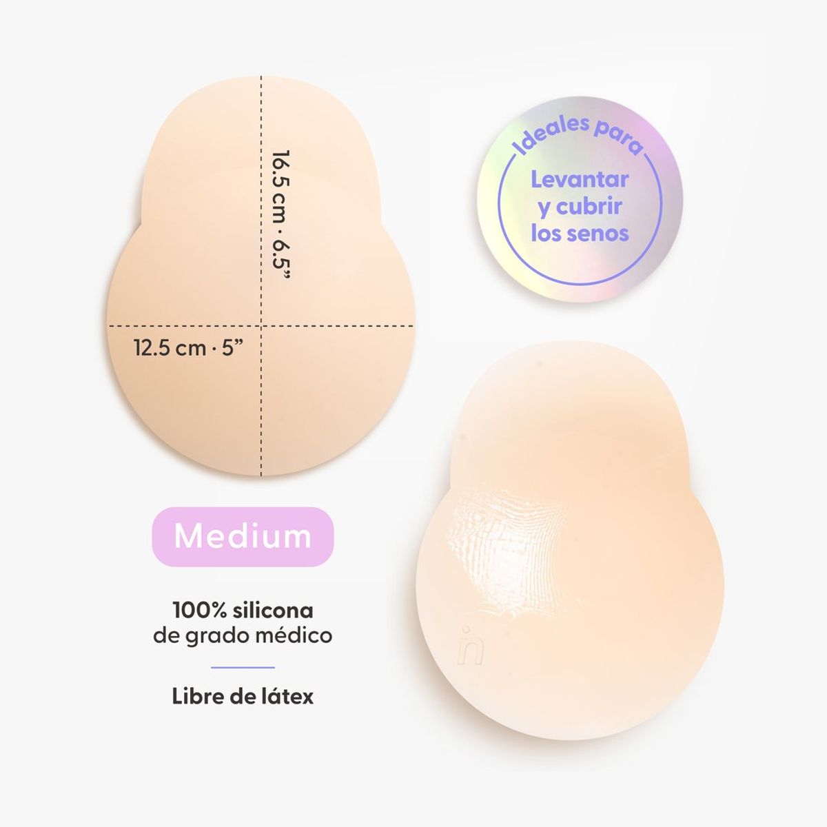 NIPSKIN - Cubre Pezón Push Up Adhesivo en Silicona Para Levantar el busto - Nipskin