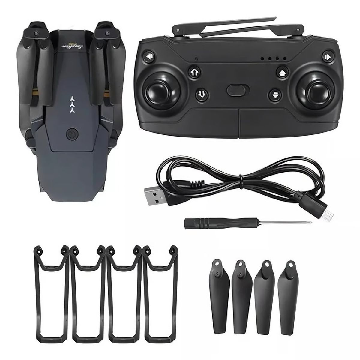 AMERICAN GENERICS - Drone Plegable Con Cámara Wifi Control Altura 998 Hd Negro 2.4ghz