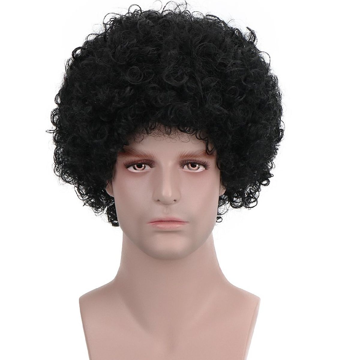 GENERICO - Peluca afro unisex corta esponjosa discotecahippie disfraz