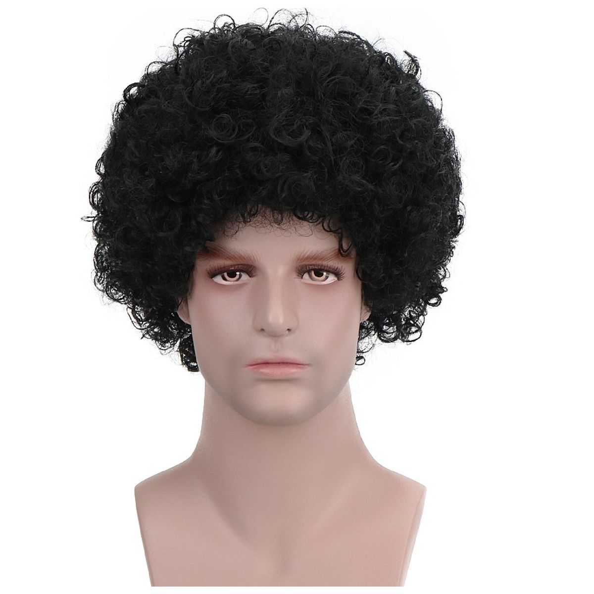 GENERICO - Peluca afro unisex corta esponjosa discotecahippie disfraz