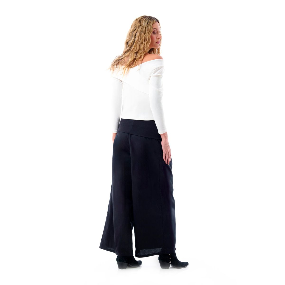 BELIFE - Pantalón Amplio en tejido plano