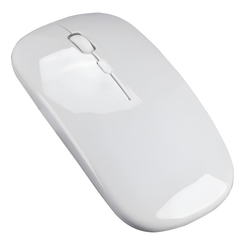 GENERICO - Mouse Inalámbrico Ultra Delgado Bluetooth + 2.4ghz  (Blanco)