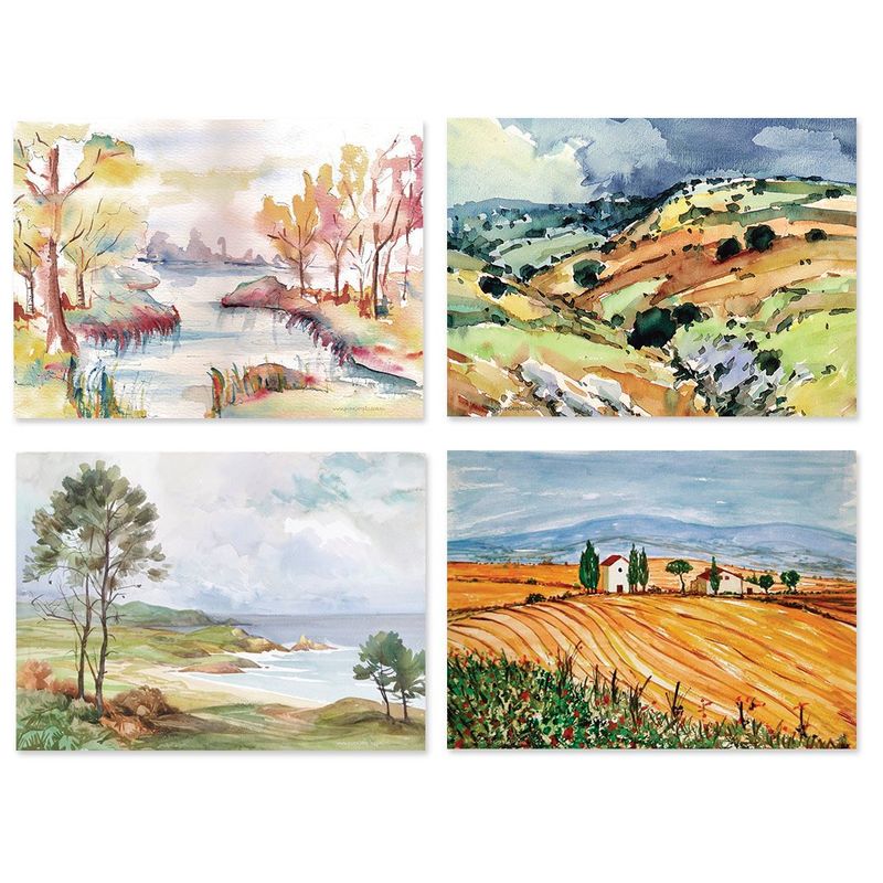 GENERICO - 4 Individuales De Mesa Arte Naturaleza