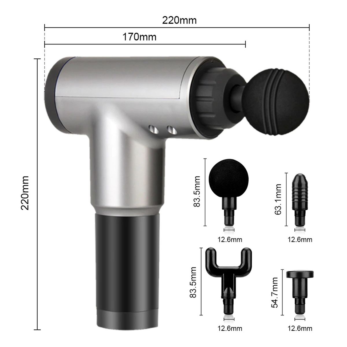 MILOPTS - Masajeador Martillo Pistola Fascial Gun Muscular Relajante