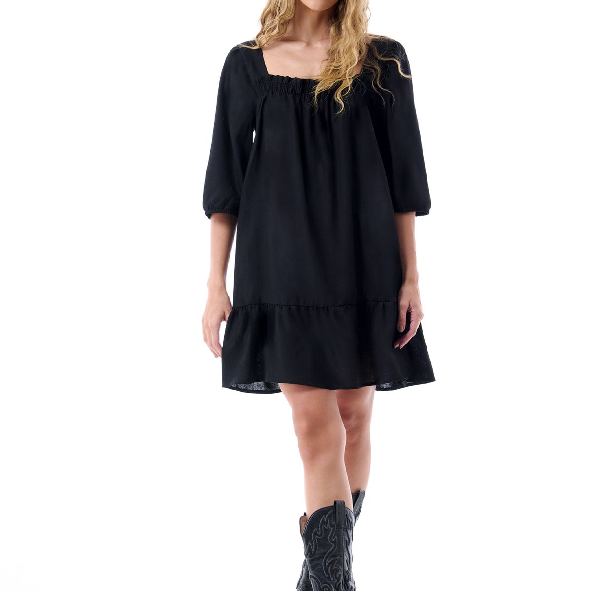 BELIFE - Vestido Corto frente Resortado