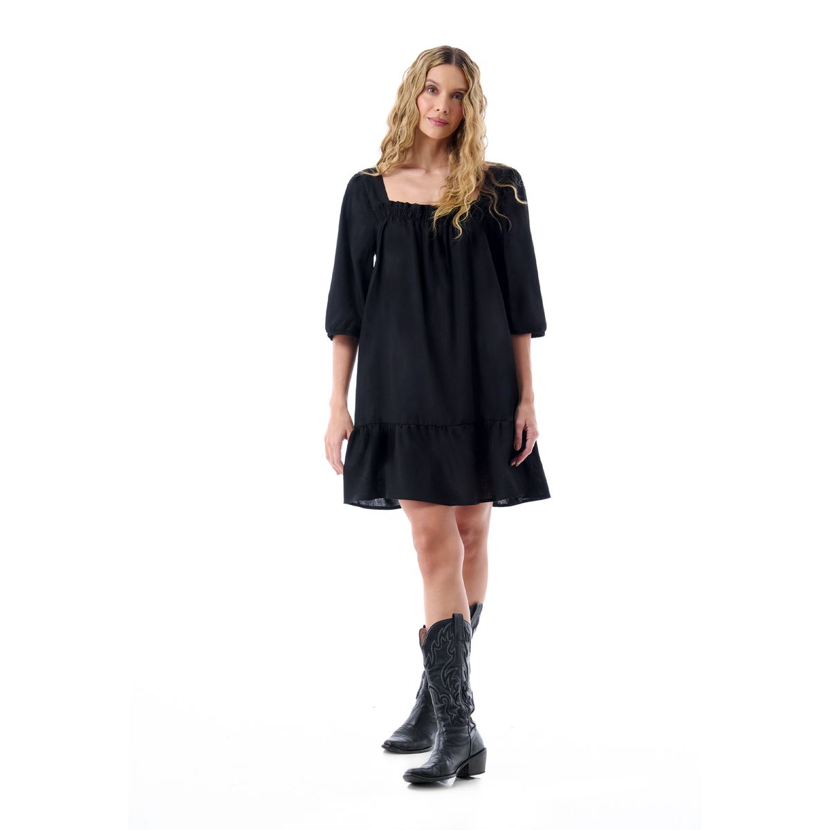 BELIFE - Vestido Corto frente Resortado