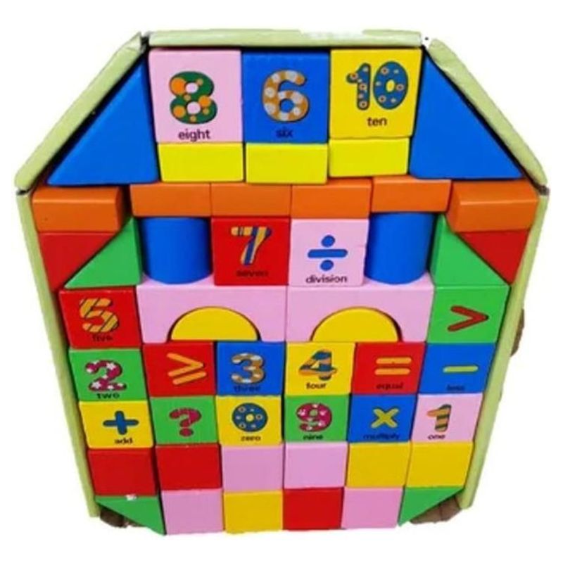 GENERICO - Maleta Bloques Didáctica Infantil Madera 2-4 Años