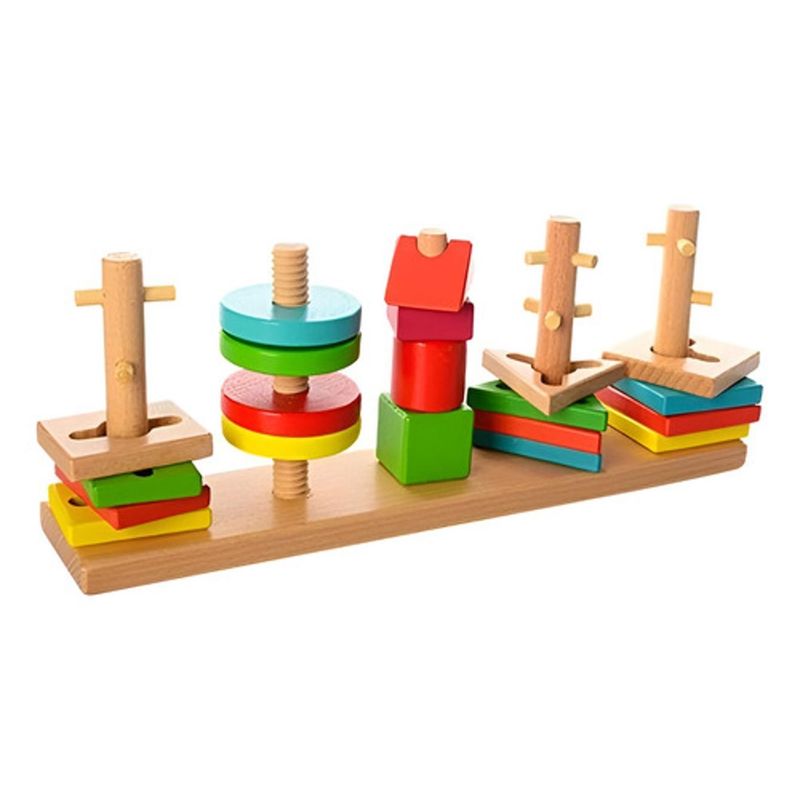 GENERICO - Juego Encaje Didáctico Madera 2-4 Años Genérica