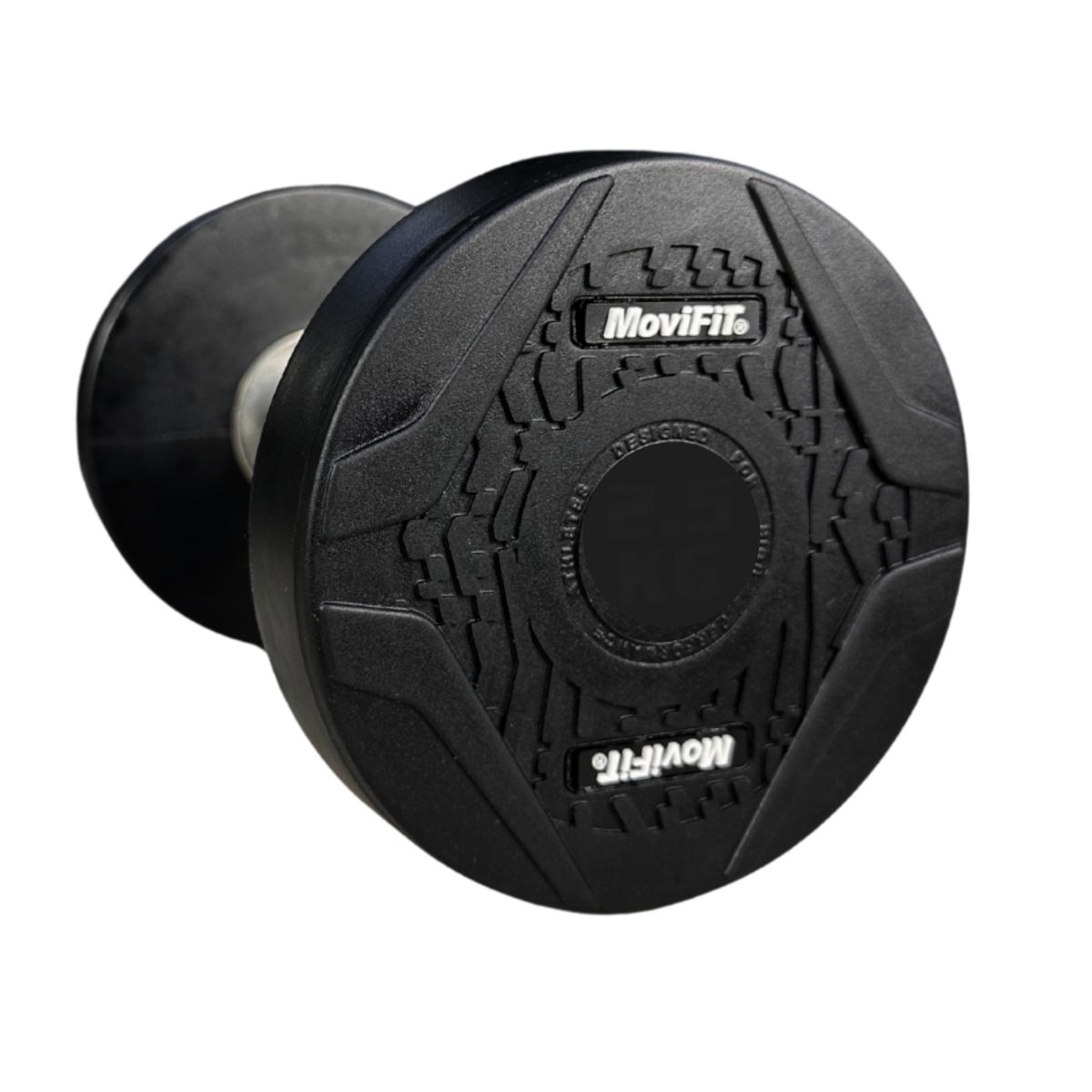 MOVIFIT - Mancuerna Redonda Pro 17,5 kg Encauchetada en Rubber