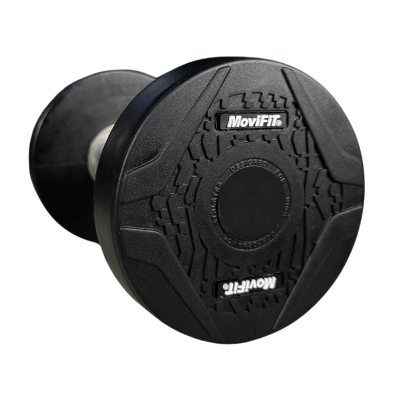 MOVIFIT - Mancuerna Redonda Pro 17,5 kg Encauchetada en Rubber