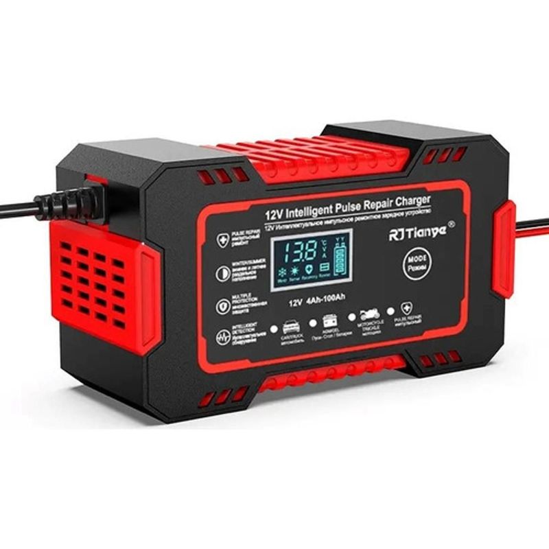 GENERICO - Cargador Bateria Portatil Carro Moto Pantalla Lcd Iniciador