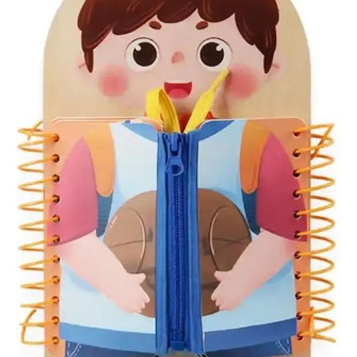 GENERICO - Libro Sensorial Infantil Didáctico Aprendizaje Madera