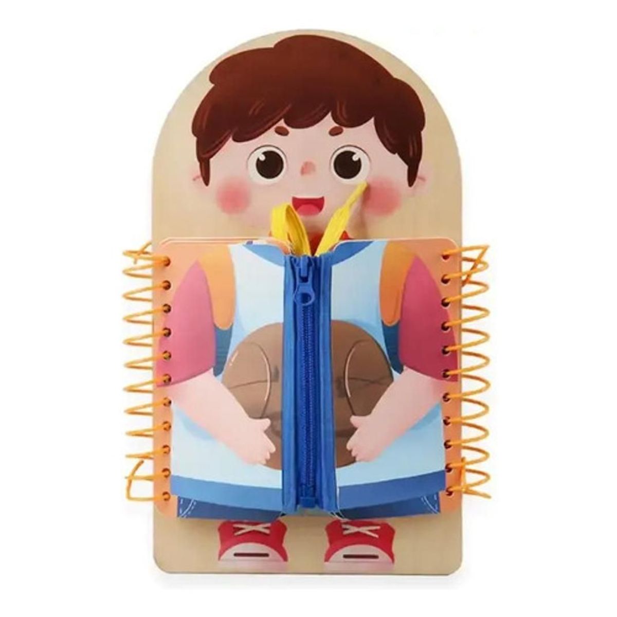 GENERICO - Libro Sensorial Infantil Didáctico Aprendizaje Madera