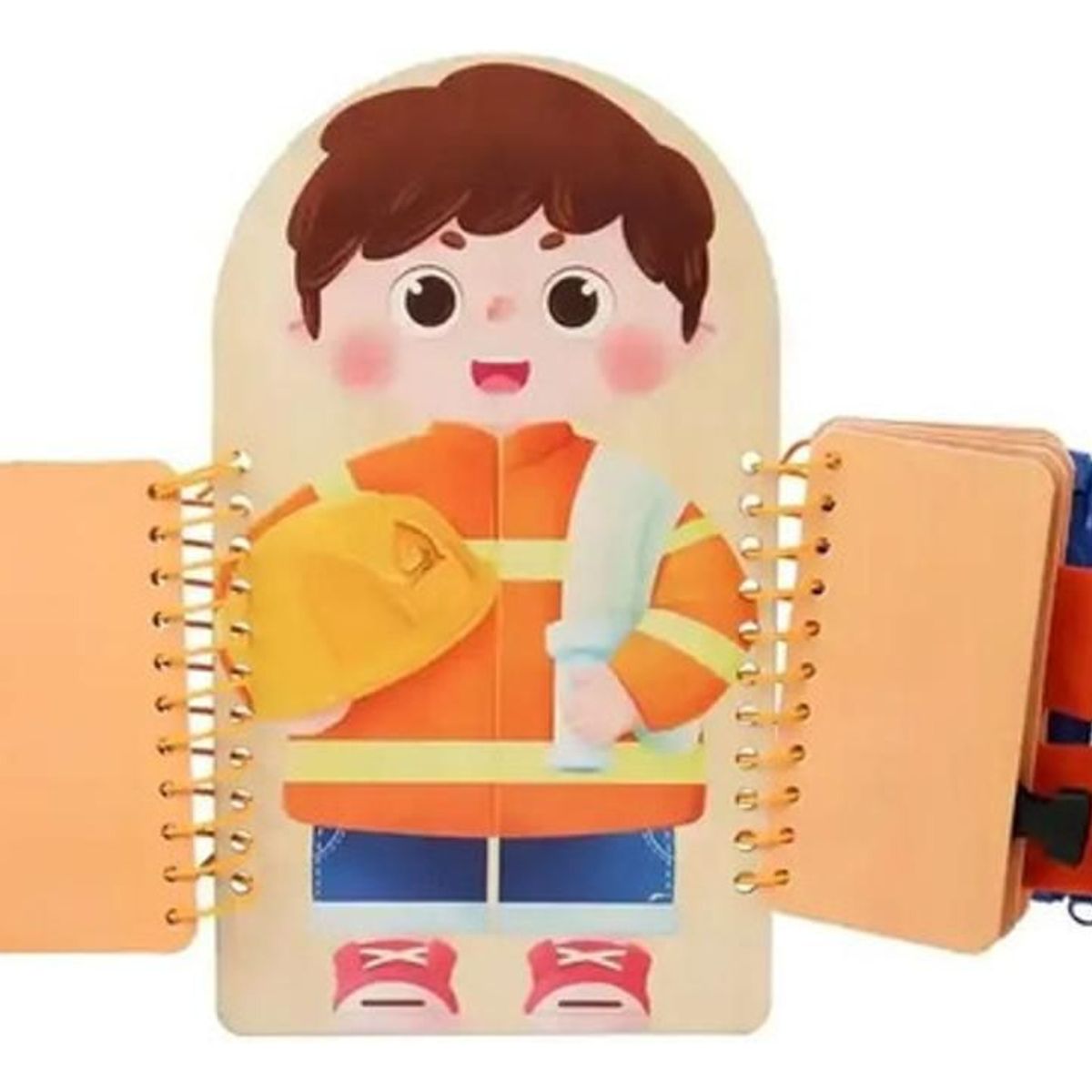 GENERICO - Libro Sensorial Infantil Didáctico Aprendizaje Madera