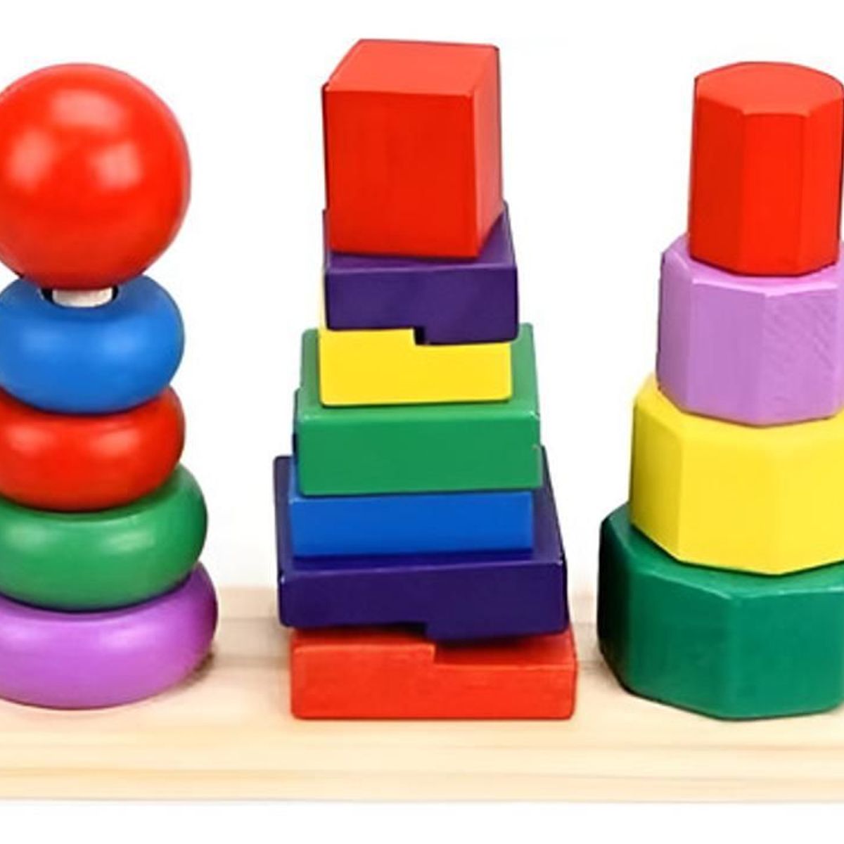 GENERICO - Torre Geometrico Didactico Aprendizaje Apilar 3 Niveles