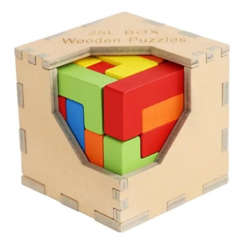 GENERICO - Cubo Magico Tetris Didactico Madero Bloques Educativo