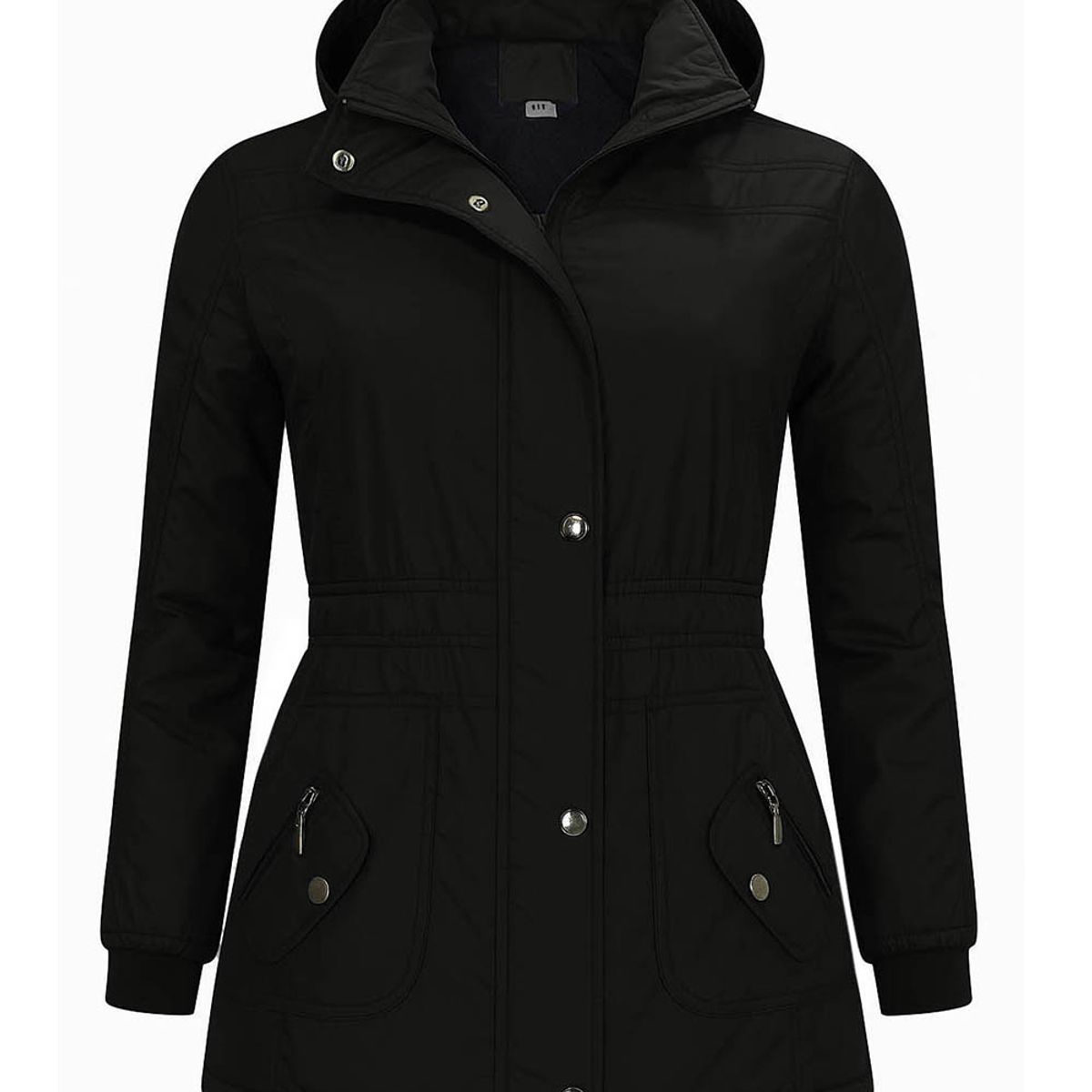 MODA EN CIRCUITO - Chaqueta Impermeable Semigaban para Mujer Liviana Negra