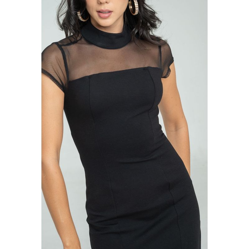 RAGGED - Vestido midi emma Negro Ragged