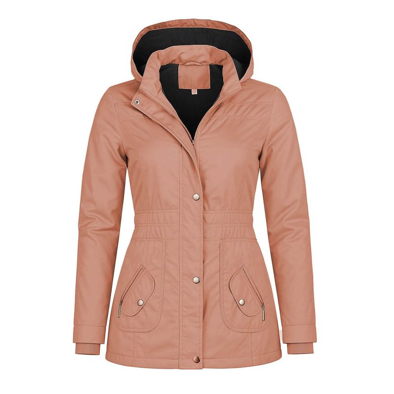 MODA EN CIRCUITO - Chaqueta Impermeable Semigaban para Mujer Liviana Palo de Rosa