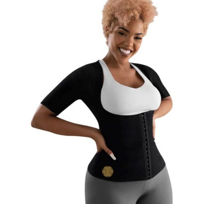 GENERICO - Faja Termica Mangas 4 Broches Reductora Deportiva Gimnasio Termica.