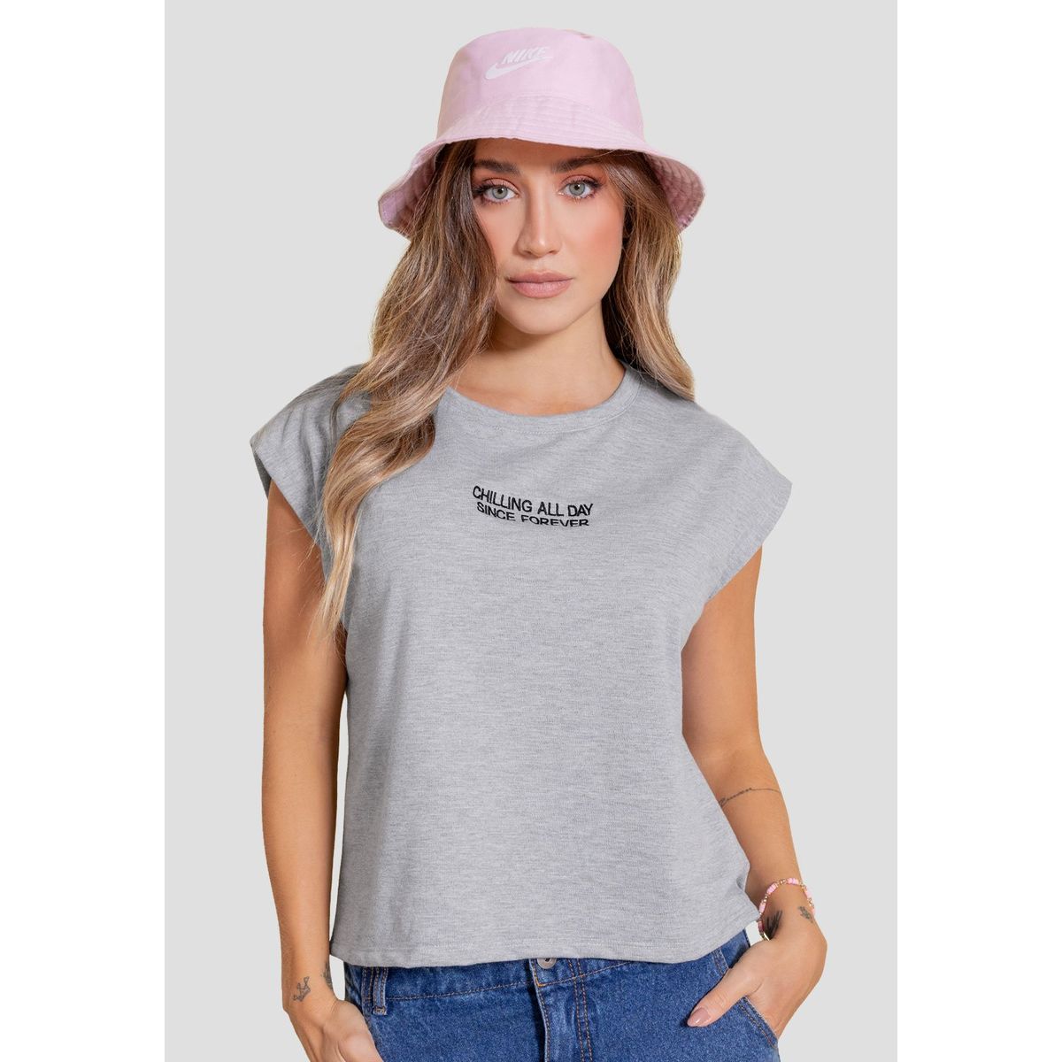 ATYPICAL - Camiseta Mujer Gris Jaspe Atypical 106862
