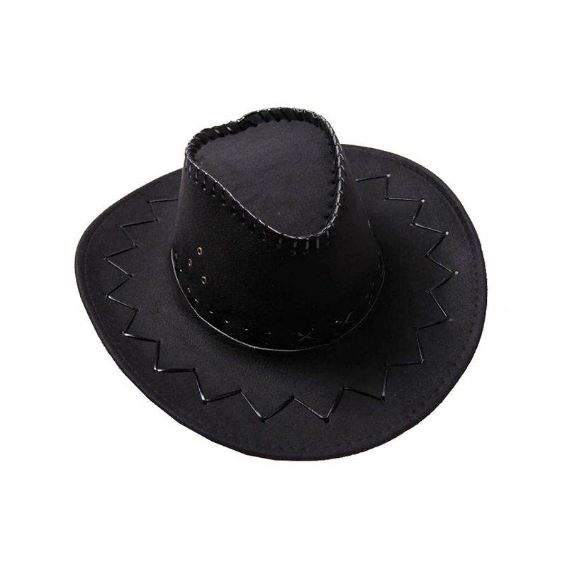 VELBROS - Sombrero Vaquero Texano Llanero Norteño Hombre Mujer Sol - Negro