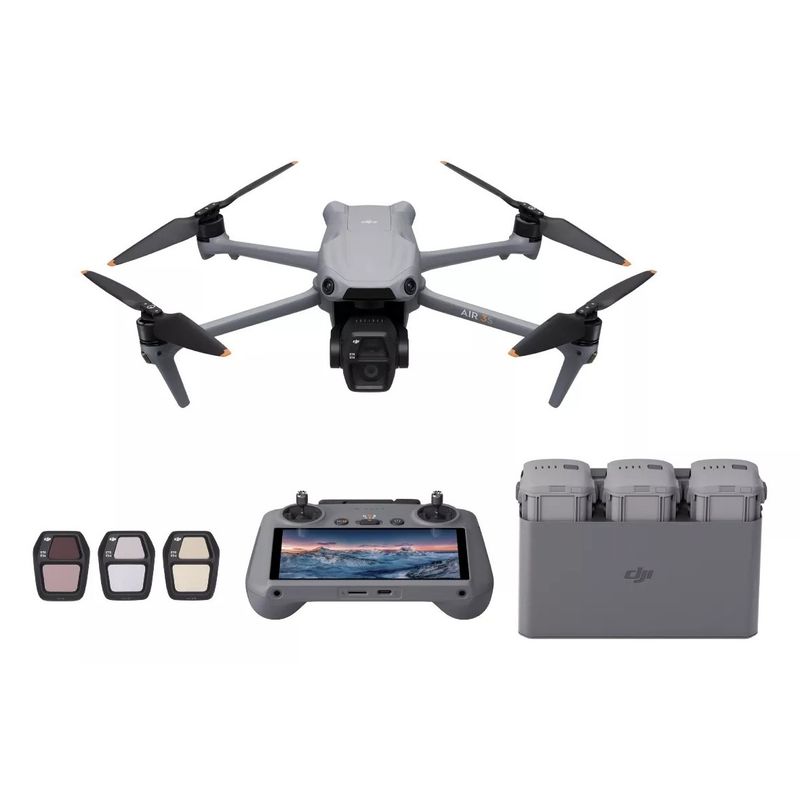 DJI - Dron Dji Air 3s Fly More Combo Dji Rc 2, 3 Baterías Filtros