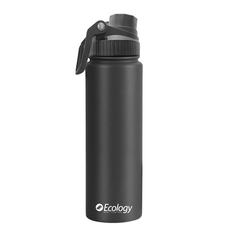 ECOLOGY - Botella Térmica Ecology Tokyo Con Doble Tapa 21oz -Negro