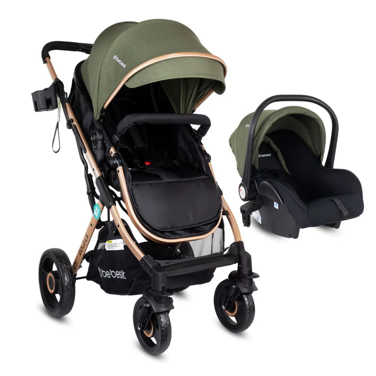 BEBESIT - Coche Bebé Travel System Gold LX Verde Bebesit