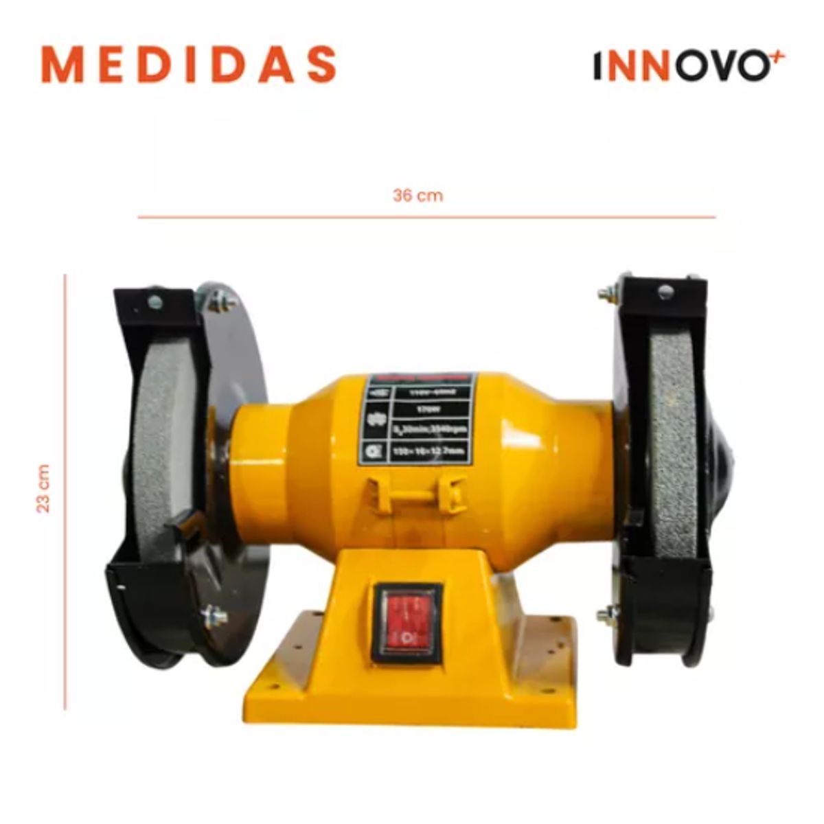 INNOVA - Esmeril De Mesa Banco 6 Pulgadas 170 W 3540 Rpm Profesional Innovo