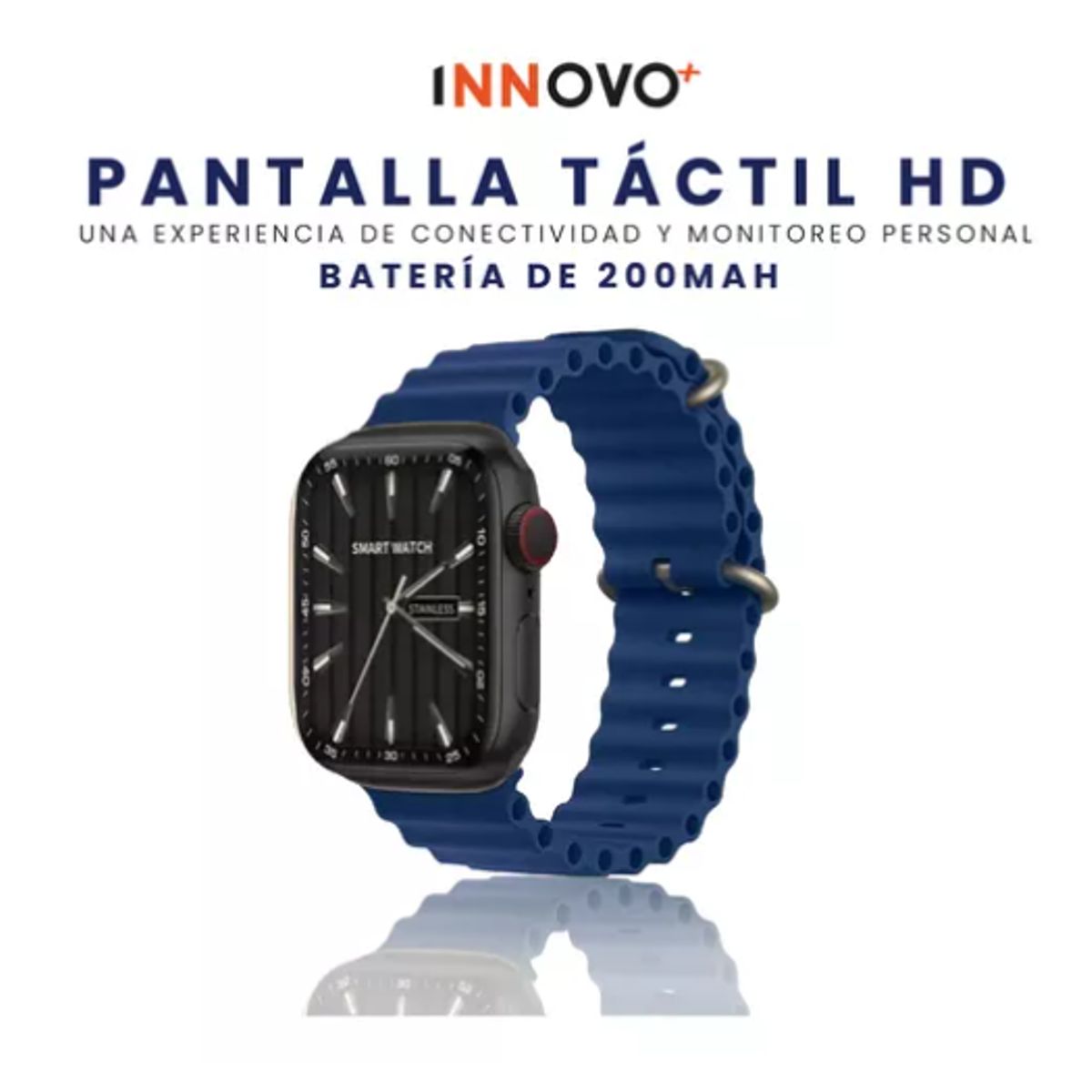 INNOVA - Reloj Smartwatch V11 Classic Suit Sport 7 Pulsos Oscuros Con Audifonos
