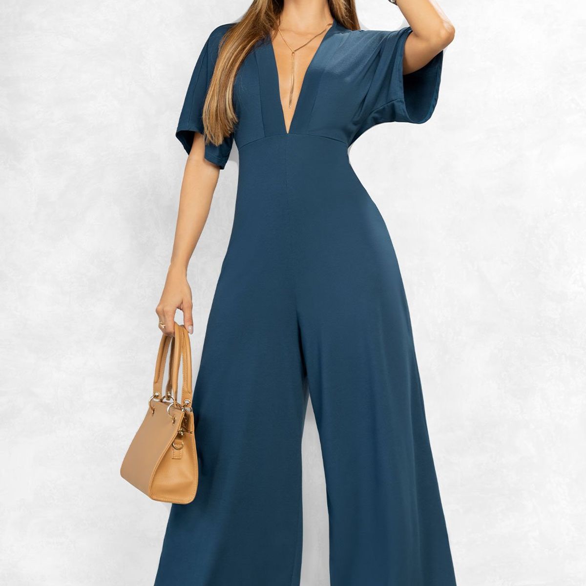 MARKETING PERSONAL - Enterizo Largo Mujer Azul Petróleo Oscuro Mp 107316