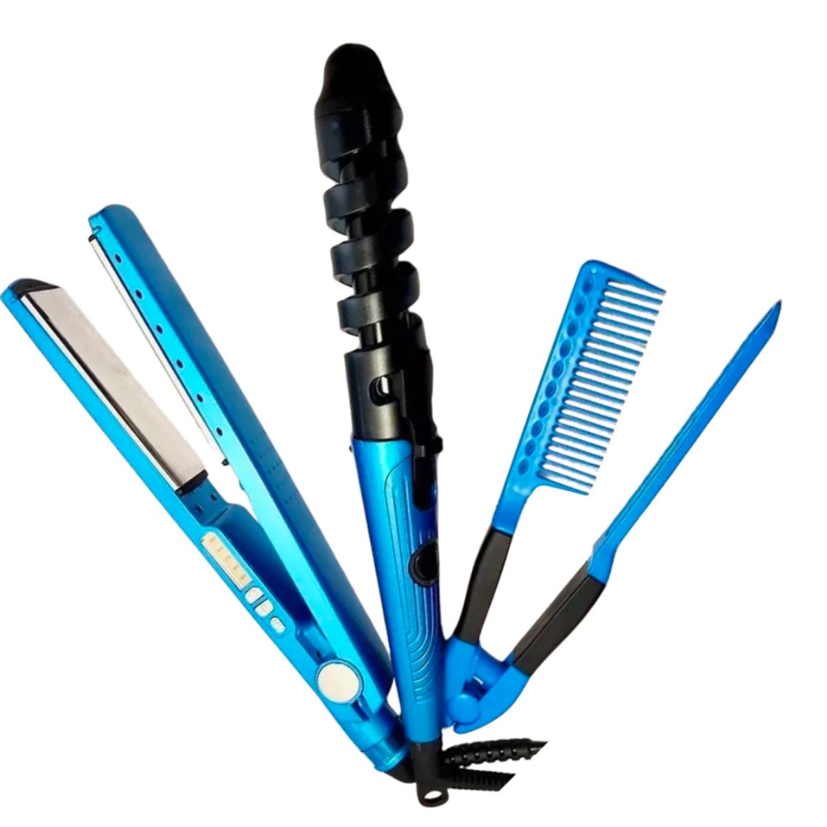 TITANIUM - Combo Plancha Y Rizador Nano Titanium + Peineta Profesional