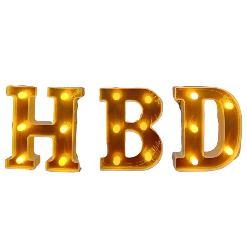 INFANTILES CAJUROMIX - Hbd Letras Decorativas Con Luz 16cm