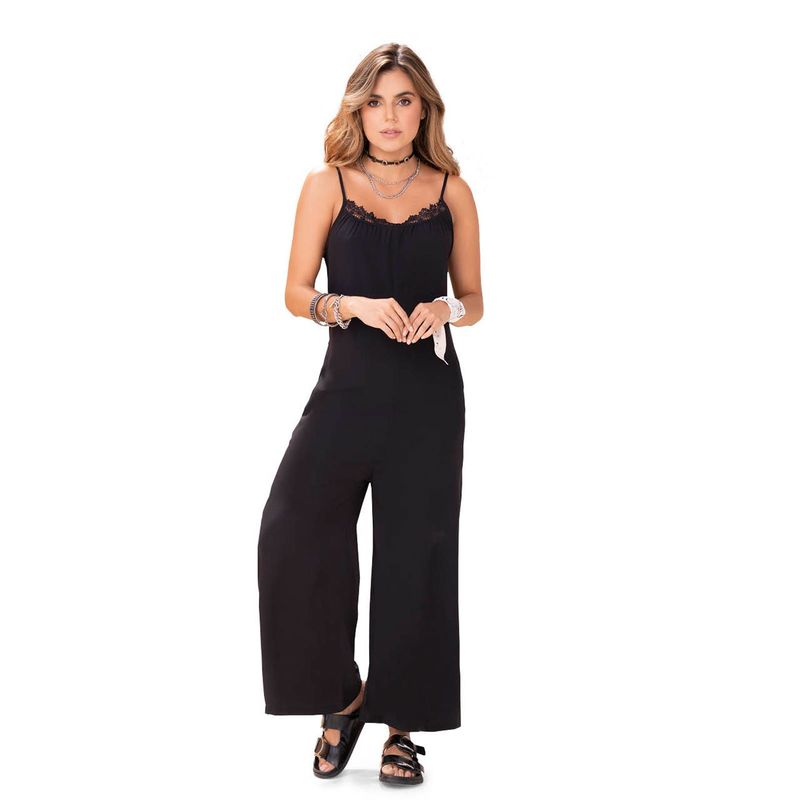 RUTTA - Enterizo Largo Mujer Negro Rutta 79576