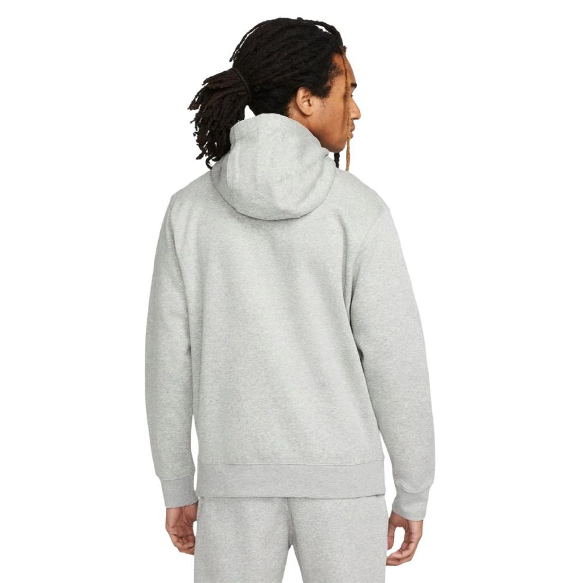 NIKE - Hoodie Nike Club Ft Hoody-Swshblk Hombre-Gris