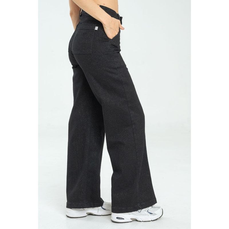 RAGGED - Jeans lurex black Negro Ragged