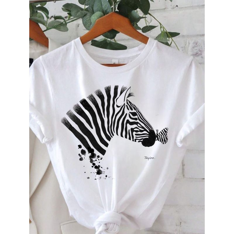 ISMI - Camiseta Mujer De Moda Cuello Redondo Ismi