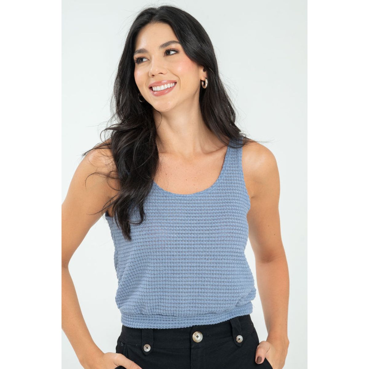 RAGGED - Top tejido malaga Azul medio Ragged.